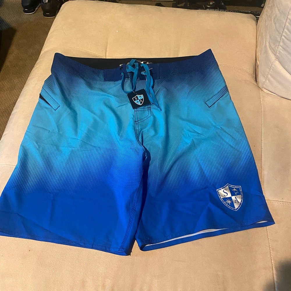 Blue Gradient Swim Shorts